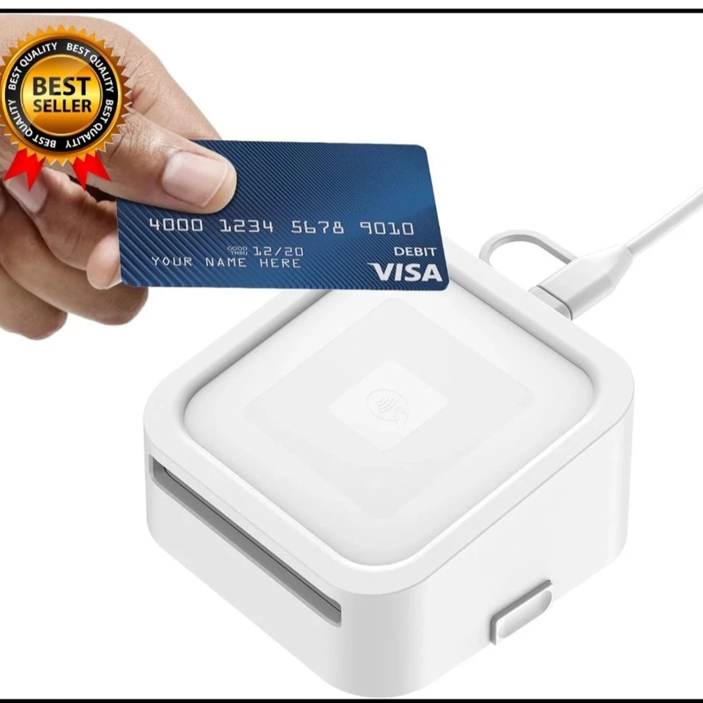 White Square Card Reader 
